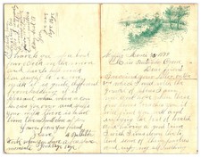 Vintage 1899 Handwritten Letter Between Friends ( Central Pennsylvania ) picture