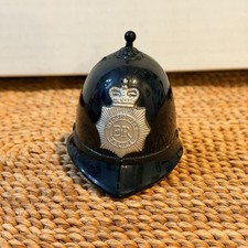Vintage British Metropolitan Police Bobby Helmet Bell ER Queen Elizabeth II picture