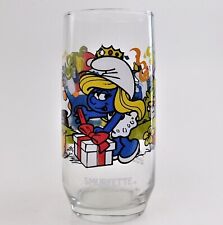 Smurfette Smurfs Drinking Glass Tumbler Wallace Berrie 1983 Peyo Vintage picture
