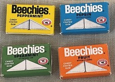 Vintage Lot Of 4 BEECH NUT BEECHIES Gum 2 Piece Packs Sealed New Old Stock picture