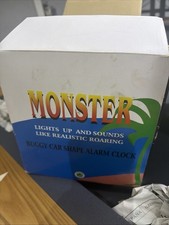 Vintage Monster Truck Alarm Clock Green Buggy Light & Roaring Sound Original Box picture