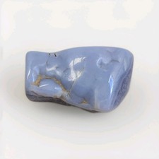 Ellensburg Blue Tumbled Agate - Genuine E Blue Polished Stone - 53 Grams picture