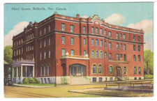 ANTIQUE 1930'S HOTEL QUINTE BELLEVILLE ONTARIO CANADA POSTCARD picture