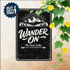 Adventure Awaits Minimalist License Plate Plaque Retro Metal Tin Wall Sign picture