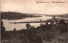 The Connecticut River Deep River Ct. Postcard picture
