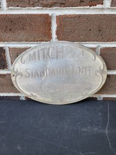 Vintage John E. Mitchell Co Standard Unit Cotton Gin Nameplate Data Plate  picture
