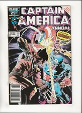 Captain America Annual #8 Classic Mike Zeck Cover Art Newsstand High Grade 1986 picture