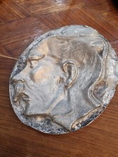 Vintage Chinoiserie Bronze Plate Empty Pocket Vide Poche Chinese Face Collector picture