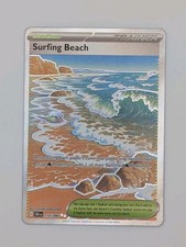 Surfing Beach 114/086 Double Rare Chaos Rising Pokemon Holo Near Mint picture
