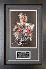 Cristiano Ronaldo Signed 12x8 Photo Framed AFTAL & Letter Certificate COA - LOA picture