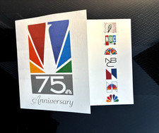 NBC TV Network Media Employees 75th ANNIVERSARY Peacock PIN, 2002, All Logos picture