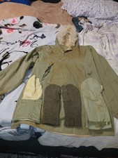WW II Uniforms, Reversible Ski Parker First Pattern Gloves, Named Medals picture