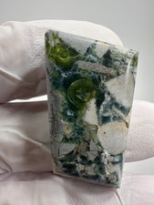 RARE ( 82 ct.) Polished Green Wavellite Cabochon from Avant, Arkansas picture