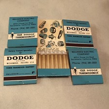 Rare Dodge Matchbook Mishawaka, Indiana-Sacremento, CA-Lot Of 5 picture