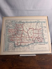 1897 Washington County Map Antique Atlas Railroad Vintage Paper picture