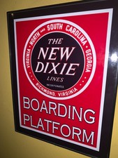 New Dixie Lines Railway Railroad Train Station Bar Man Cave Advertising Sign picture