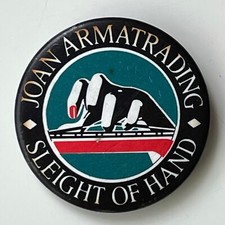 Vintage 1986 JOAN ARMATRADING pin A&M promo button Sleight Of Hand badge 1.25
