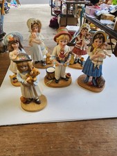Lot of 6 Vintage Jan Hagara Figurines Royal Orleans Porcelain Victorian Kids.    picture