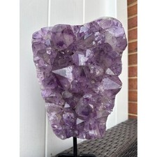 Large Brazilian Amethyst Crystal Cluster on Stand 15lb Natural Quartz Specimen picture