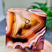 178G Natural black-red stripe agate Crystal Square Madagascar mineral picture