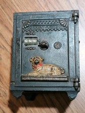 Rare Antique J&E Stevens Original Cast Iron Watchdog Mechanical Bank Cracked picture
