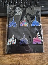 Disney Parks Set Of 6 Castle Icon Pins- Mickey Mouse Theme, Disney Franchise NIP picture