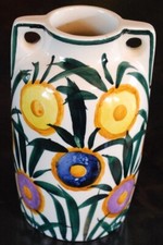 RARE Vtg EVA ZEISEL Schramberg Vase GERMAN MODERNIST Bauhaus Era HAND PAINTED picture