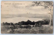 1936 Lake Winnipesaukee New Hampshire Vintage Postcard Meredith Bay Scenic View picture