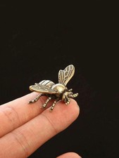 2pc Vintage Brass Bee Figurine Bronze Insect Statue Desk Home Decor Gift picture