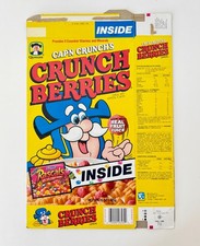 Vintage 1988 Quaker Cap'n Crunch Berries Cereal Box Rascals Candy/Toy Doll picture