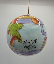 Vintage Travel Christmas Ornament Norfolk Virginia  picture