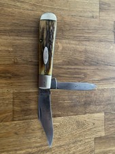 Vintage Case XX 5299 1/2 Stag Cigar Jack Pocket Knife 2 Blade 1940-1964 Old picture