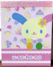 Sanrio Character Usahana Mini Memo Pad 100 Kawaii Rabbit Sweets MADE IN JAPAN picture