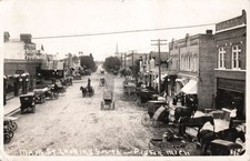 Street View Main St. Looking S., Pigeon MI Michigan RPPC Photo Postcard COPY picture