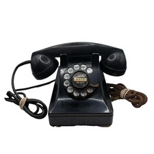 Vintage 1941 Western Electric 302 Bell System F1 Black Rotary Telephone Antique picture