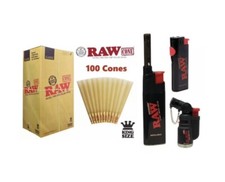 RAW Classic King Size Pre-Rolled Cone + Raw Torch Raw Phoenix Extendo Lighter picture