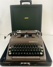 SERVICED 1949 Smith Corona Silent Typewriter Pica Vintage Portable w/ Case Nice picture