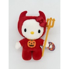 Vintage 2002 Sanrio Hello Kitty Halloween Devil Costume 9” Greeter Plush NWT HTF picture