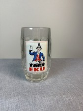 Kulmbacher Brauerei EKU Beer Stein Mug Dimpled Glass Germany 0.4L picture