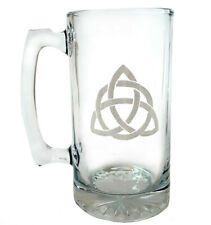 Celtic Trinity Knot 26oz Glass Stein - Free Personalized Engraving picture