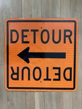 Detour Sign With Arrow 24x24” Left Or Right Pointing picture