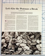 1949 Collier's Magazine Article US Postman Mail Carrier Detroit Postal History picture