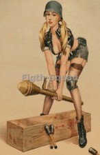 WW2 Photo Picture German Girl Army Sexy Pantyhose Busty Pinup PIN-UP 4925 picture