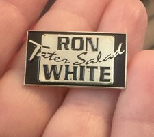 Vintage Comedian Ron White Tater Salad Lapel Pin Black Silver Tone picture