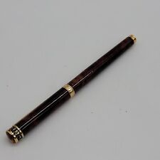 Kenzo Gold Trim Brown Celluloid Refillable Beautifully Design Ballpoint Pen picture