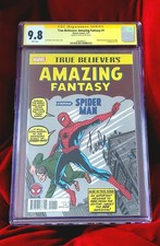 True Believers Amazing Fantasy #1 CGC 9.8 SS Stan Lee Signed Reprint Spider-Man picture
