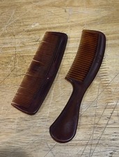 Vtg 1980s Goody Super Combs 6.5/5” Tortoise Brown Plastic Pocket Handle Retro picture