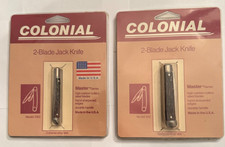 Lot of 2 NOS Vintage Colonial 2-Bld Pocket Knives Model 3122 & 610 Blister Pack picture