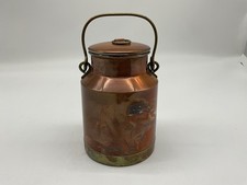 Antique Swedish Copper Ware Milk Can By Gottfrid Carlsson Eskilstana Sweden 5.5