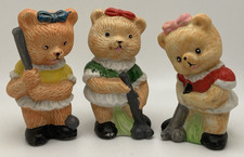 Homco VTG Three Bear Figurines Ceramic picture